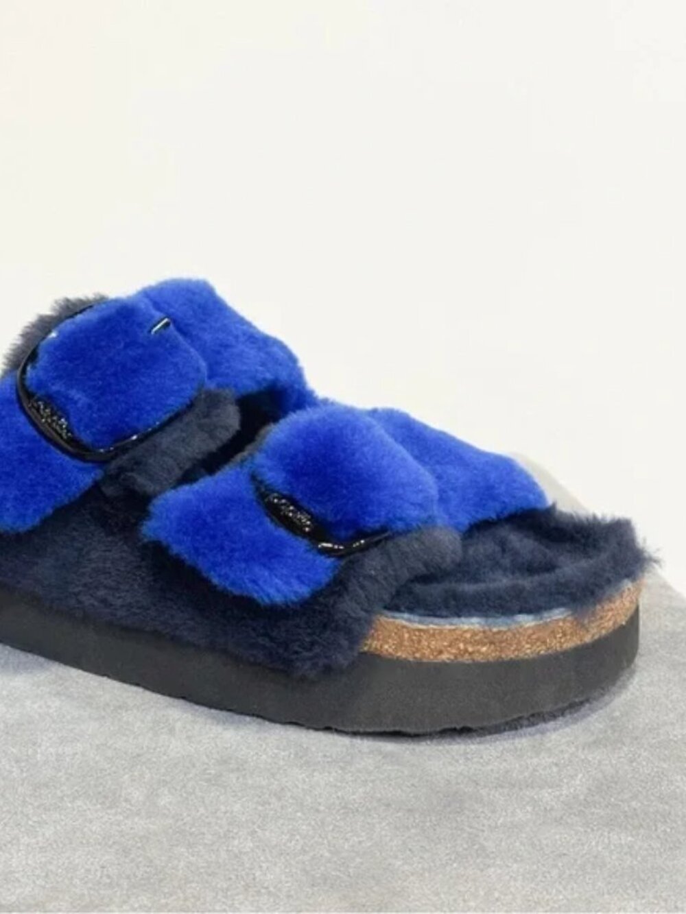 NEW Birkenstock Arizona Big Buckle Papillio TEDDY Midnight BLue 37 Womens 6